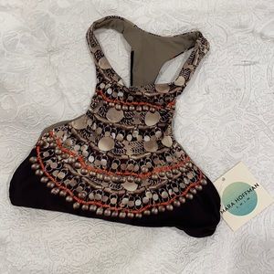 NWT XS Mara Hoffman high neck bathing suit top